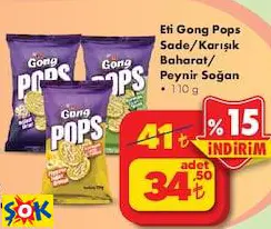 ETİ GONG POPS SADE/KARIŞIK/BAHARAT/PEYNİR SOĞAN 110 G